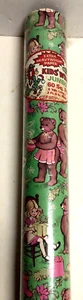 Vintage Cleo Jumbo Kinder Weihnachten schweres Geschenkpapier 60 Quadratfuß VERSIEGELT - Bild 1 von 3