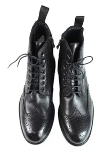 Cesare Men Black Dress Boots - Picture 1 of 9