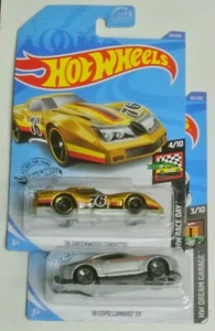 2 bad Hot Wheels case fresh 2020A 1976 Greenwood  Corvette '18 COPO Camaro SS - Picture 1 of 1