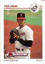1991 Line Drive AAA #407 Tom Edens 
