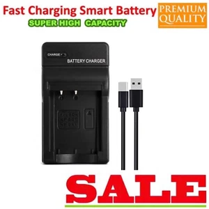 Battery MicroUSB Charger For Sony Cyber-Shot DSC-W130 DSC-W150 DSC-W170 DSC-W200 - Picture 1 of 5