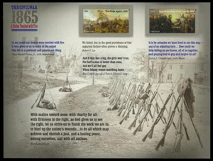 USA #4980-1 4980a-4981a 4981b Bürgerkrieg 1865 Imperf Forever 12er Bogen ss postfrisch - Bild 1 von 1