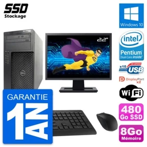 PC tour DELL T1650 MT Bildschirm 22 " Intel G2020 RAM 8Go SSD 480Go Windows 10 - Bild 1 von 8