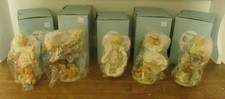 5 boxed Cherished Teddies & Angels Threads of Heaven Teddies to Cherish * RARE *