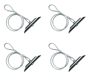 4 - 6" Earth Anchors With 33" 1/8" Cable - for securing shed, swing set and more - Picture 1 of 6