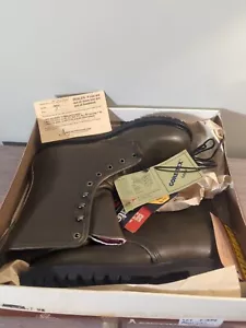 BOTA HOMBRE AMERICANO CALZADO GORE-TEX IMPERMEABLE VINTAGE CUERO Hecha en EE. UU. TALLA 7 - Imagen 1 de 15