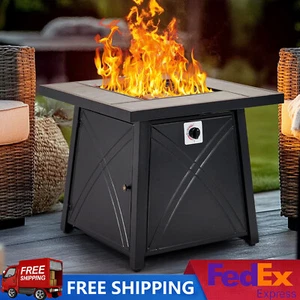 28" Propane Gas Fire Pit Table 50000 BTU Outdoor Fire Pits Patio Garden w/Cover - Picture 1 of 18