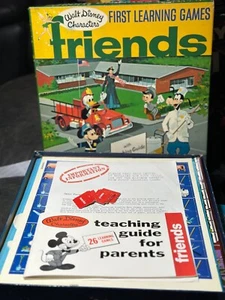 1969 Vintage Walt Disney Figuren First Learning Games Friends KOMPLETT - Bild 1 von 2