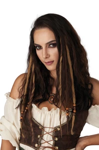 Brand New Steampunk Pirate Clip-In Dreads (Brown) - Picture 1 of 1