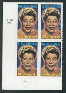 Scott #4120...39 Cent...Ella Fitzgerald...Plate Block - Picture 1 of 1