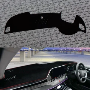 Non-Slip Dash Mat w/ Red Stitch Line for 2021 - 2022 Kia Stinger with HUD RHD GT - Picture 1 of 7