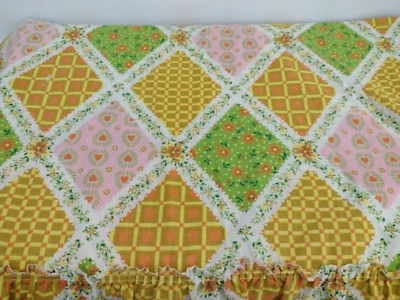 Parches de bolsillo con volantes/vara con panel de cortina de tela estilo parche vintage de los años 80 Foto 1 de 4