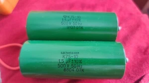 1.5 uF 500 V PAR EMPAREJADO HÍBRIDO PAPEL EN ACEITE (PIO) CONDENSADORES DE AUDIO K75-10 - Imagen 1 de 8