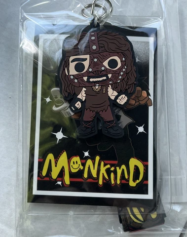 Mick Foley Mankind Funko WWE GameStop Exclusive Keychain Lanyard New Cover