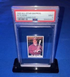 Pete Rose 1983 raro Low Pop 22 PSA 9 AS insertos de juego tarjeta como nueva H/C Mini Phillies - Imagen 1 de 3