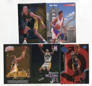 Lotto carte collezionabili basket 5 carte Reggie Miller HOF INDIANA PACERS (LOTTO 43) - Foto 1 di 1