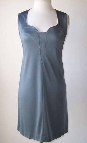 Abito smanicato BALENCIAGA grigio con cuciture in viscosa 38 6