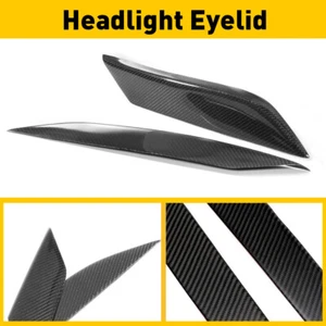 For 03-09 Nissan Z33 350Z Fairlady Headlight Eye Lid Eyelids cover Carbon Fiber - Picture 1 of 8