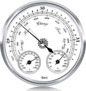 Outdoor Barometer Thermometer Hygrometer Weather Station Wall Mount 5in - Picture 1 of 5