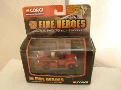 2002 CORGI FIRE HEROES MACK OPEN PUMPER BOSTON FD TRUCK NEW IN DAMAGED BOX - Image 1 of 4