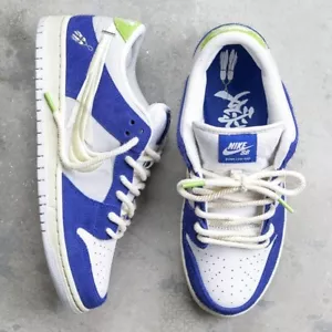 Nike SB Dunk Low Fly Streetwear Size 10 Gardenia Pro DQ5130-400 Blue Suede - Picture 1 of 12