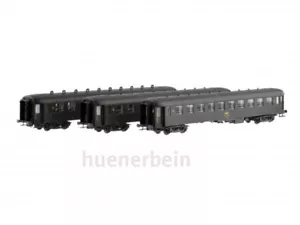 LS/ModelsWorld MW40901 3x SNCF 2. Vagón de personas Kl OCEM B10 verde/gris Ep4a nuevo + embalaje original - Imagen 1 de 1