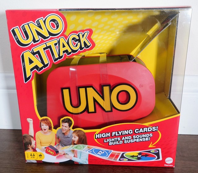 UNO Attack Card Game for Family Night with Card Launcher Featuring Lights &  Sounds 