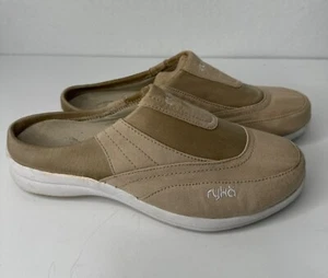 Ryka Womens Canvas Slip-On Comfort Shoes Beige Size 11W - Picture 1 of 10