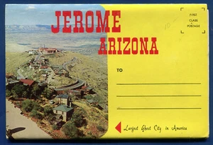 Jerome Arizona Little Dairy Mine Hotel chrome Postcard Folder PF338 - Picture 1 of 2