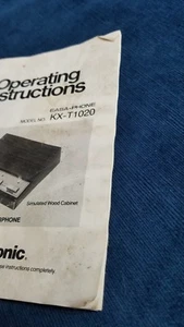 PANASONIC KX-T30850 EASA-PHONE INSTRUCCIONES DE FUNCIONAMIENTO MANUAL ORIGINAL SOLAMENTE - Imagen 1 de 9