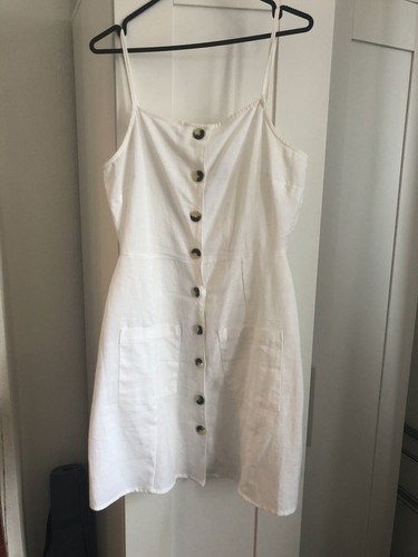 OFF WHITE abito estivo bianco sporco taglia 8 o S funziona leggermente piccolo 