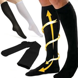 3Pairs Men Women Knee High Graduated Compression Socks for Medical Athletic UK - Picture 1 of 17