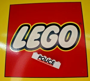 LEGO 3009pb028 Brick 1 x 6 with Black 'POLICE' and Red Line Pattern - Imagen 1 de 1