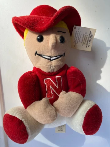 Vintage Nebraska Cornhuskers Team Bean Bag Herbie Husker Plush Mascot Cover