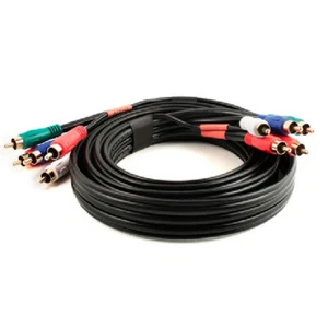 6 ft. 5-RCA (5-in-1) Component Video-Audio Coaxial Cable (RG-59 U) - Black - Foto 1 di 5