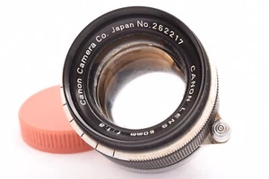 Obiettivo Canon 50mm/F1.8 Leica 39mm LTM attacco a vite #262217 kjm 162-35-4 250430 - Foto 1 di 6