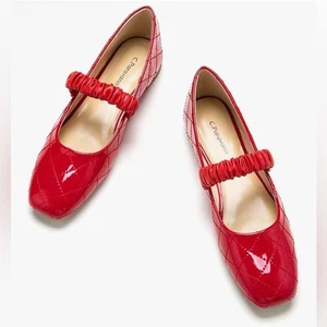 C.Paravano Women’s Mary Jane Flats Square Toe Ballet Flats Pearl Strap Shoes 41 - Picture 1 of 15