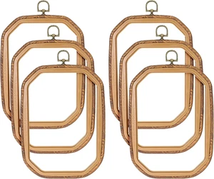 Cross Stitch Hoops Set, 6 Pcs 10 X 7 Inch Embroidery Hoop Frame Set, Resin Decor - Picture 1 of 7