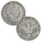 USA 1892 1915 BARBER HALF DOLLAR 90  SILVER COIN AVERAGE CIRCULATED RANDOM DATE