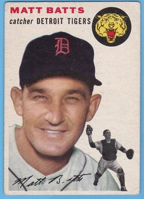 1954 Topps #88 Matt Batts. Detroit Tigers. VG-VG+. - Image 1 of 2