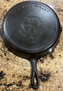 Vintage Griswold #9 Gusseisen Pfanne großer Block schräg Logo Heizring 710-D kein Wob - Bild 1 von 19