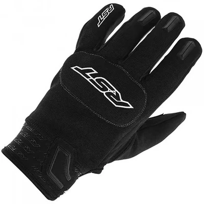 RST Motorbike Motorcycle Rider CE Textile Gloves Black / White