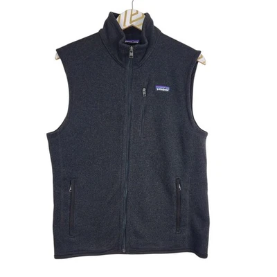 PATAGONIA Vest Mens Medium Black Better Sweater Fleece Full Zip Outdoor Pockets - Image 1 of 4