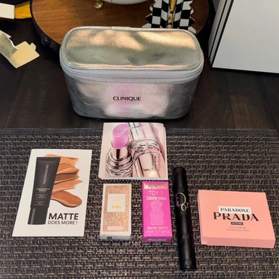 Prada Gucci Moschino beauty bag holiday Dior Perfume gift Set Travel Girl 🎁 - Image 1 of 4