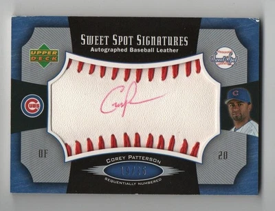 2005 UD Sweet Spot Signatures Corey Patterson Red Ink 19/35 - Image 1 of 2