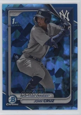 2024 Bowman Sapphire Edition Chrome Prospects John Cruz #BCP-77 - Image 1 of 2