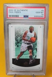 2002 SP Authentic Paul Pierce #5 PSA 10 GEM MINT Boston Celtics HOF Future - Picture 1 of 2
