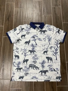 Mens Greyson Size 2XL Arctic Wolves All Over Print Golf Polo Shirt - Picture 1 of 5
