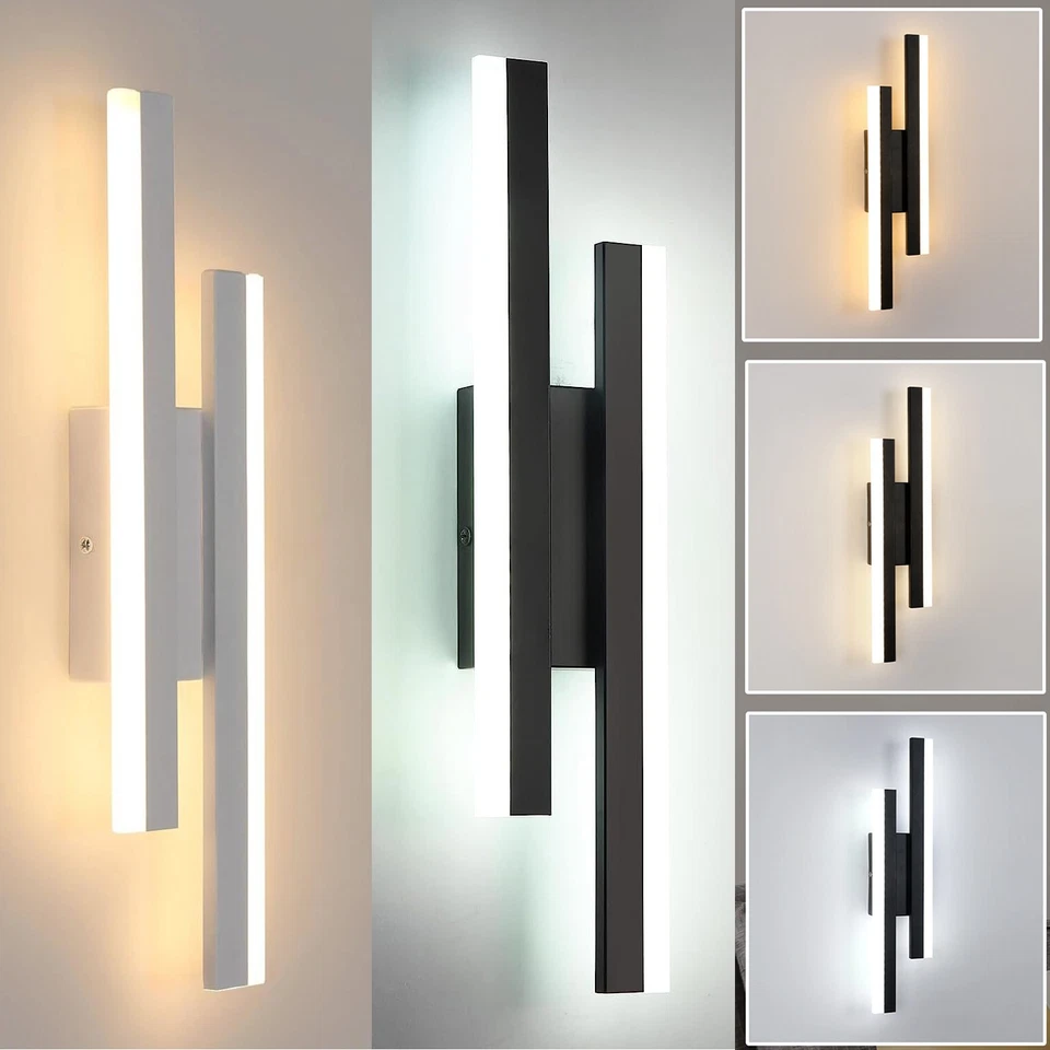 TOOLIGHT 1/2X LED Wall Light 3Lighting Color 40cm Modern Wall Sconce Lamp Hallway Bedroom