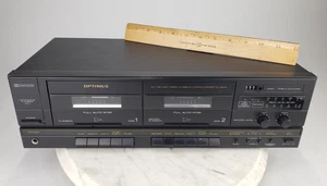 Radioregistratore a nastro vintage Dual Cassette Deck Optimus SCT-38 testato funzionante - Foto 1 di 13